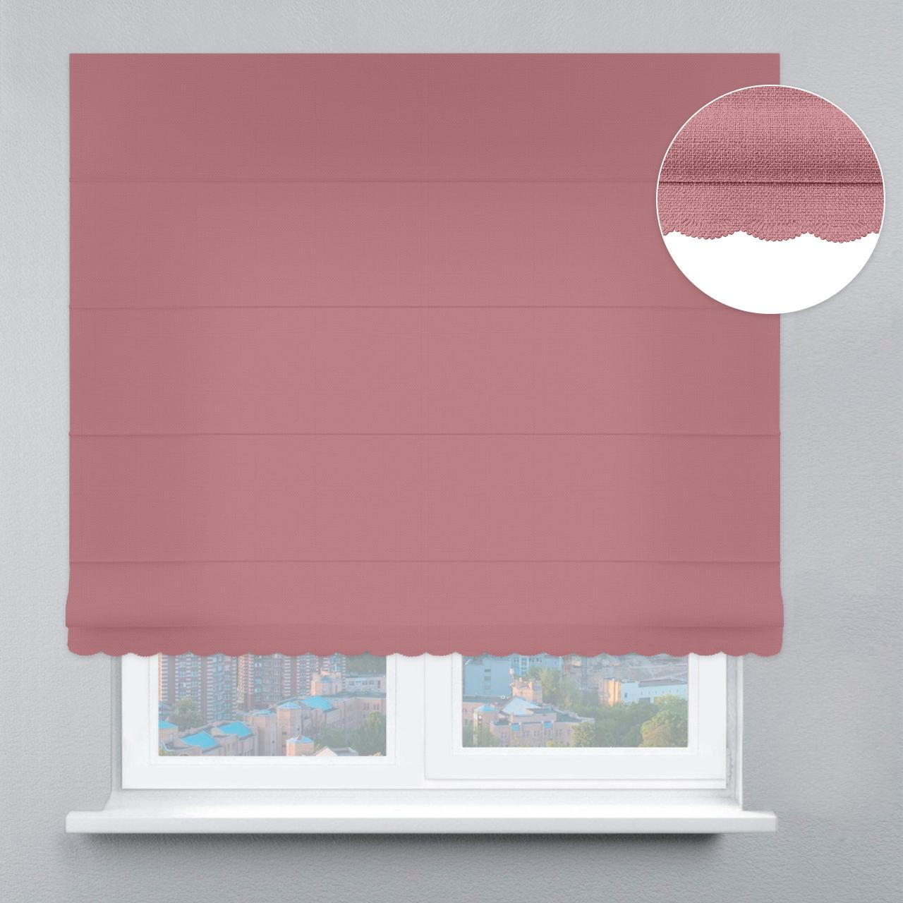 Римская штора рогожка премиум с ажуром 140х170 см Пудровый