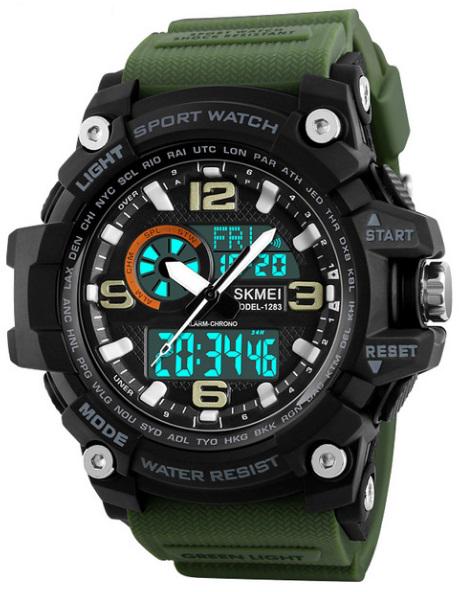 Мужские часы Skmei Disel 1283 Зеленый