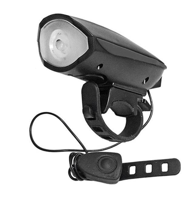 Ліхтар велосипедний з сигналом 5 режимів акумуляторний USB передня світлодіодна фара Чорний