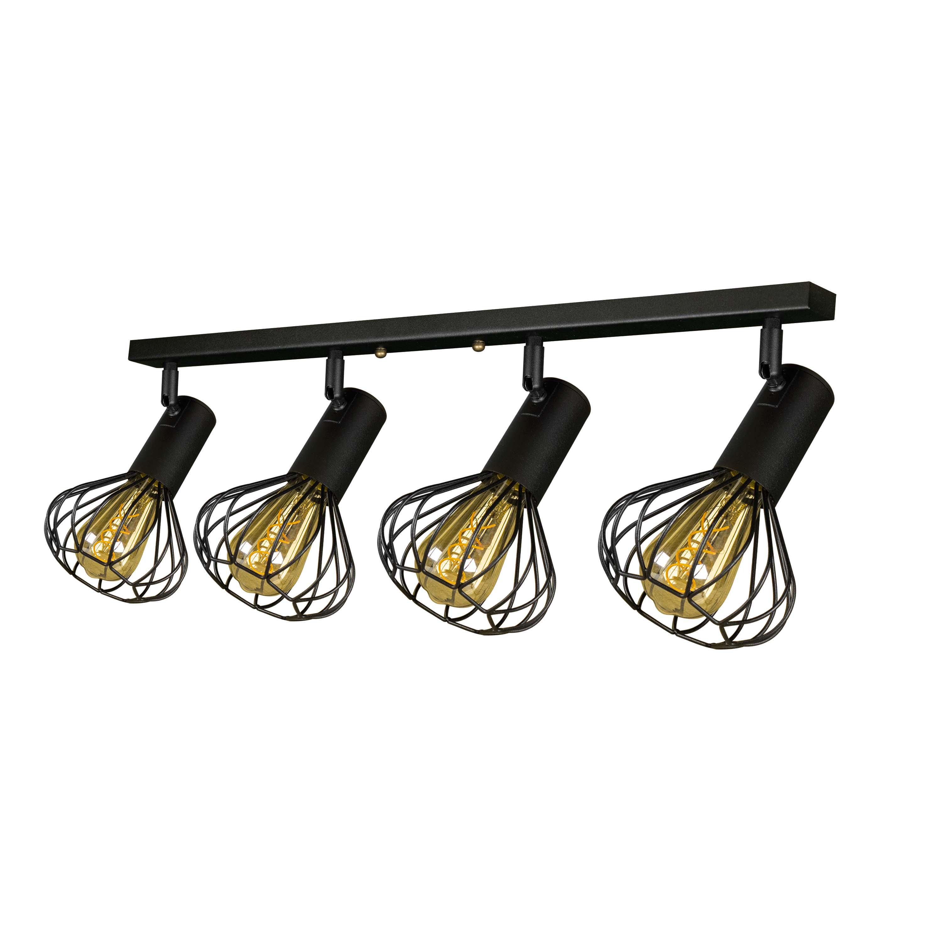 Светильник лофт настенно-потолочный MSK ELECTRIC Lotus NL 14151-4 BK