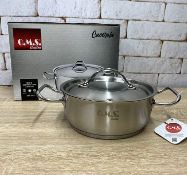 Каструля-сотейник OMS 2070-L з нержавіючої сталі з кришкою для газу та індукції 1,7 л - фото 8 Каструля-сотейник OMS 2070-L з нержавіючої сталі з кришкою для газу та індукції 1,7 л - фото 8