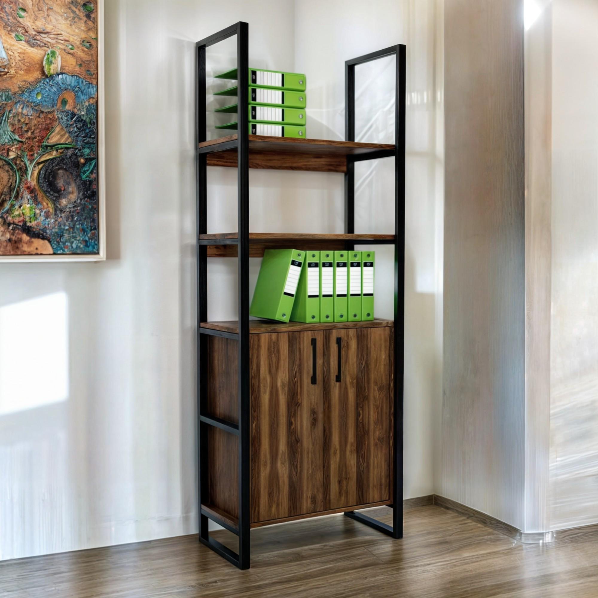 Стеллаж офисный Tobi Sho LOFT Volcano СЛВ/3 для документов 800x400x1900 мм Фаервуд