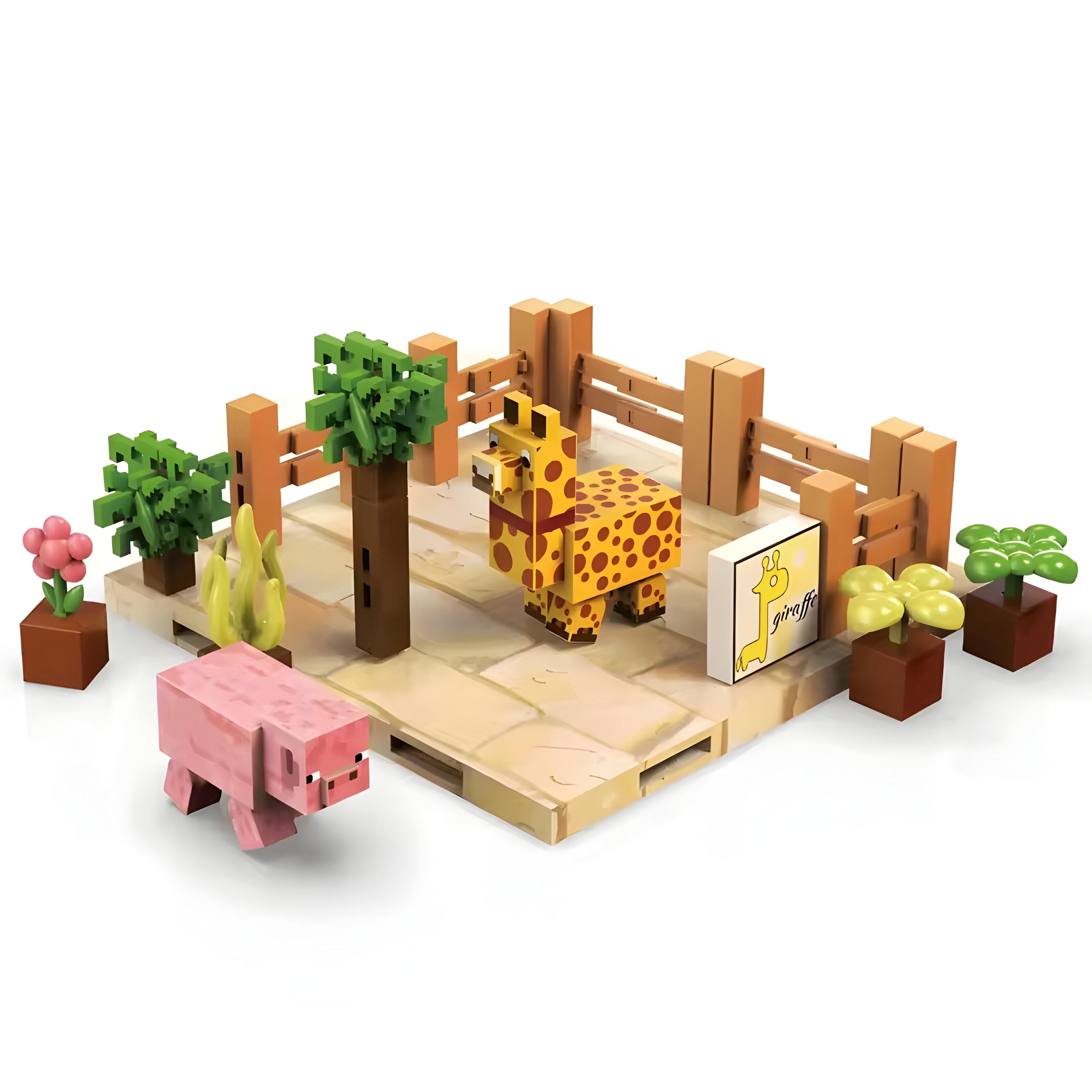Конструктор магнітний Magnetic World Зоопарк з жирафом 78 деталей (Z33004) - фото 1