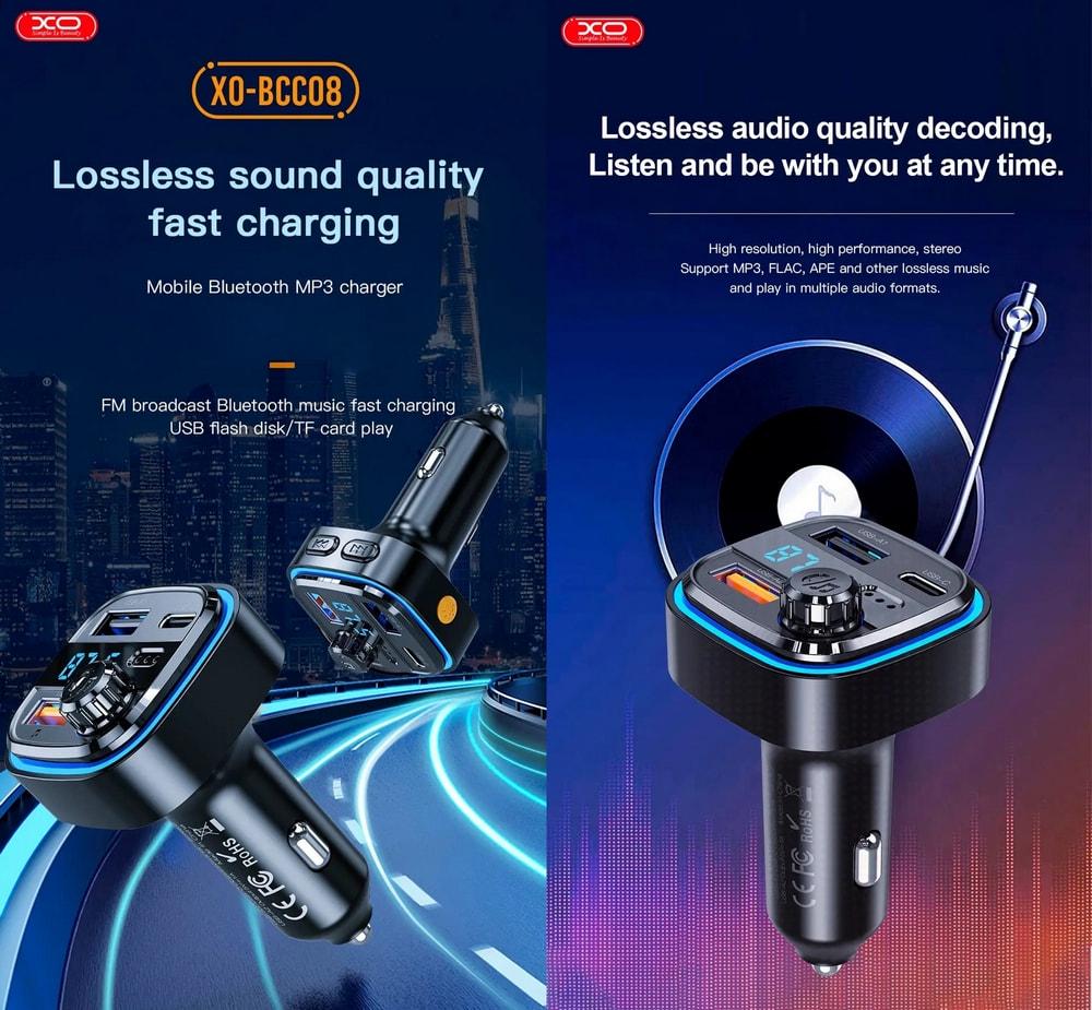 Модулятор FM автомобільний Xo BCC08 (35088) - фото 4 Модулятор FM автомобільний Xo BCC08 (35088) - фото 4
