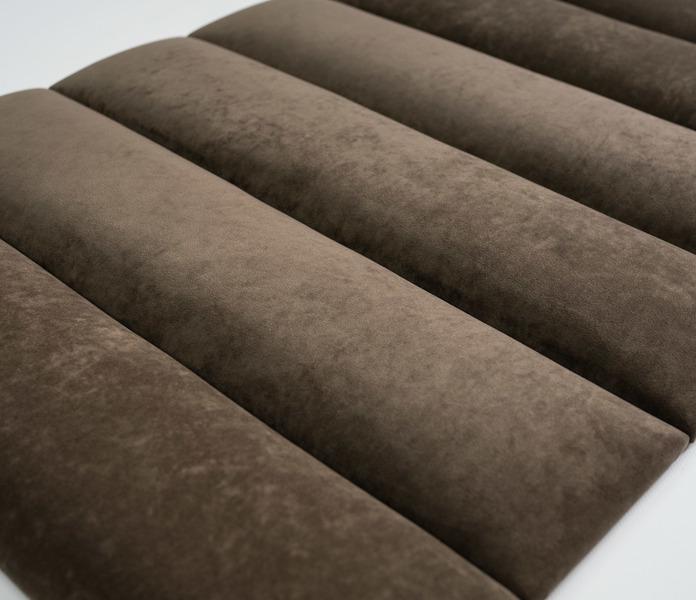 Стінова панель самоклеюча м'яка Soft Pan велюр 15x90х3,7 см Шоколад (159019) - фото 2