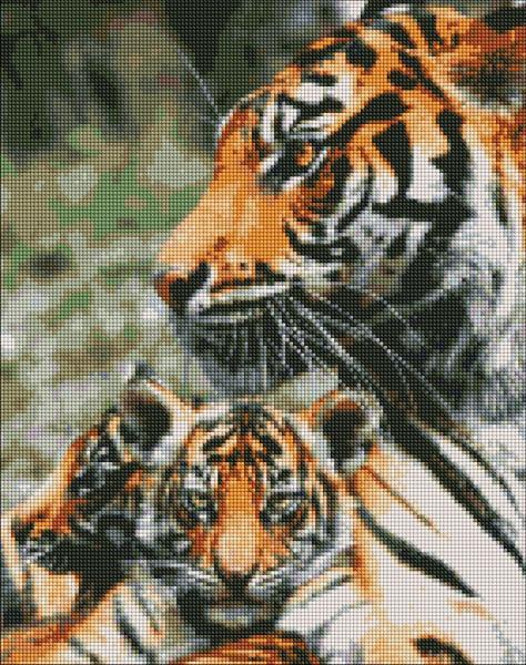 Алмазная мозаика Идейка Полосатая семейка 40х50 см (AMO7201-mt)