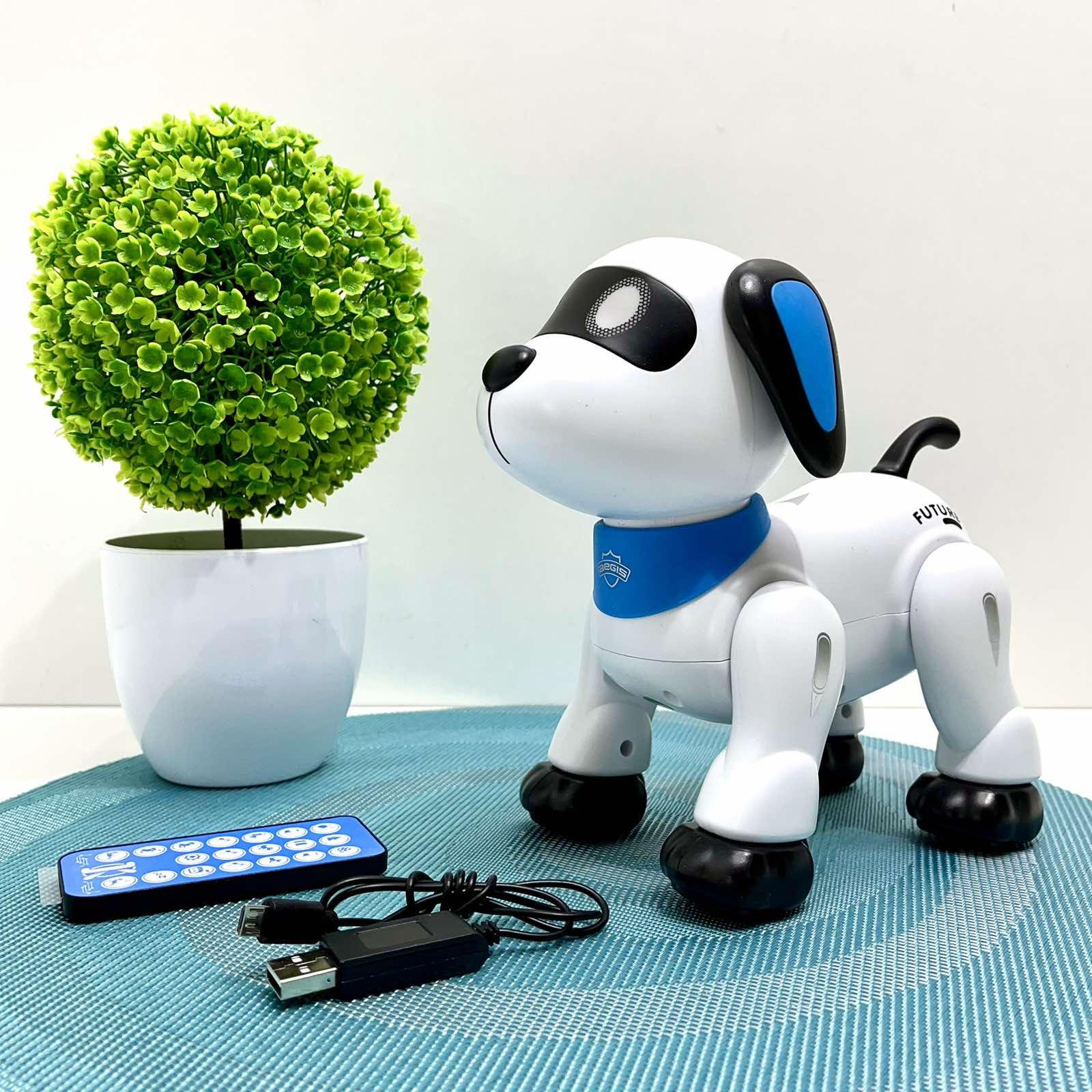 Собака-робот на радиоуправлении с программированными функциями и голосовым управлением Белый (RC 0009) Собака-робот на радиоуправлении с программированными функциями и голосовым управлением Белый (RC 0009)