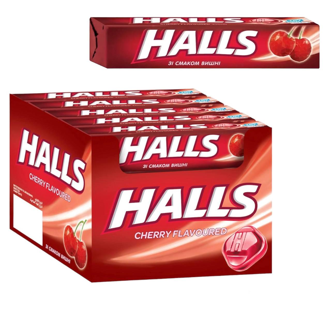 Льодяники Halls Cherry Вишня блок 20 шт. (00000005838)