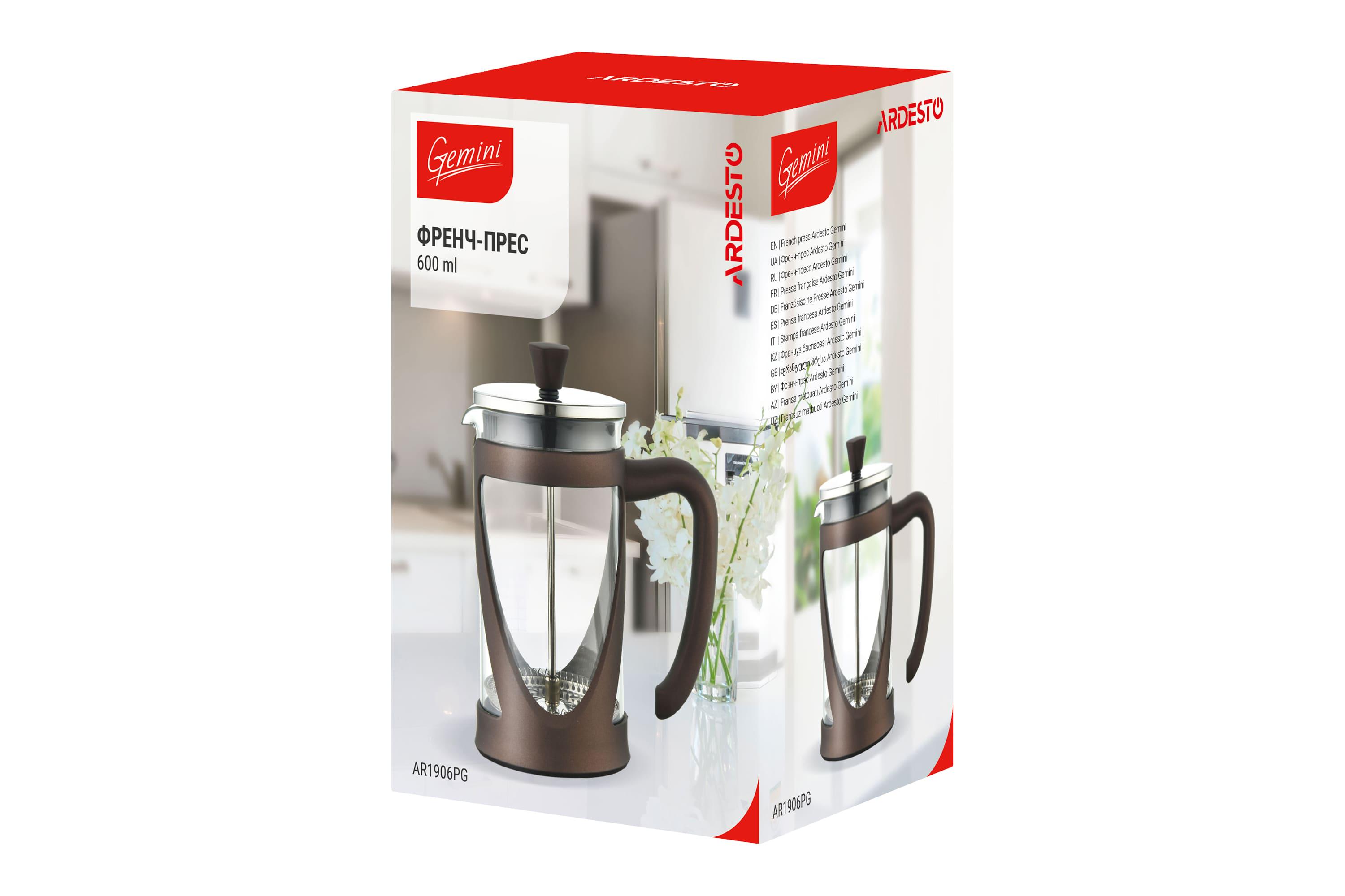 Френч-пресс Ardesto Gemini 600 мл Коричневый - фото 5