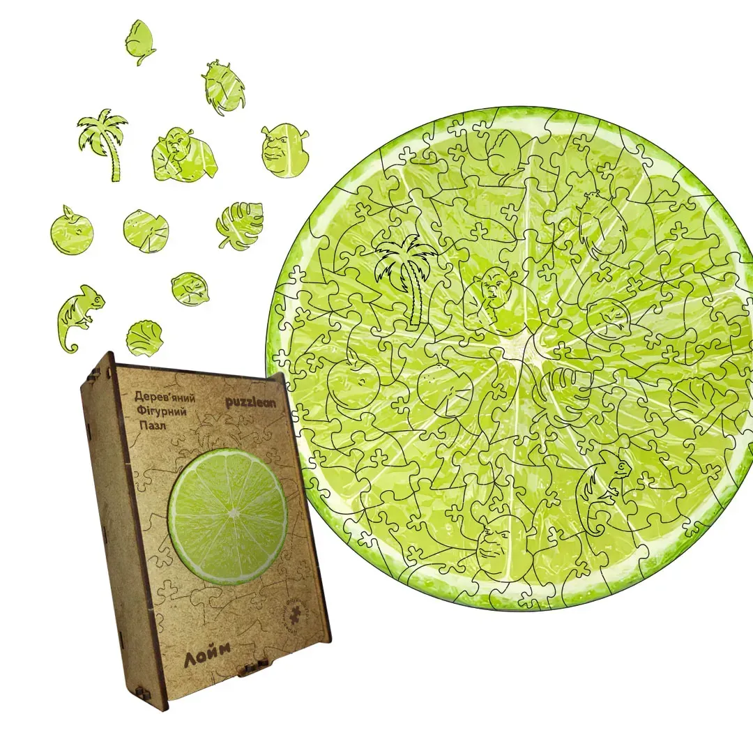 Пазл дерев'яний фігурний лайм А1 500+ ел. Пазл дерев'яний фігурний лайм А1 500+ ел.