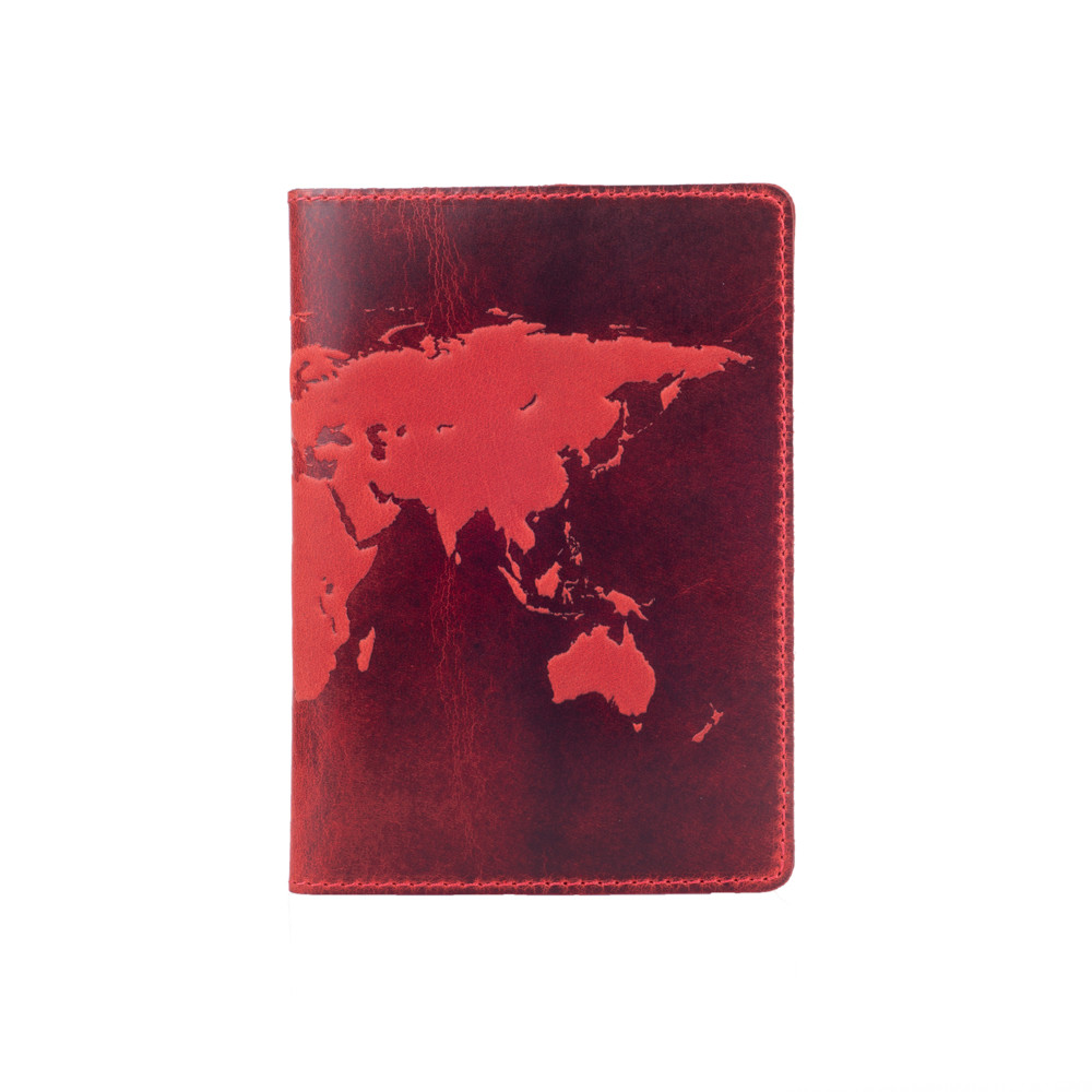 Обложка для паспорта с отделением для карт коллекция World Map Красный (PC-02-S18-1440-T001) Обложка для паспорта с отделением для карт коллекция World Map Красный (PC-02-S18-1440-T001)