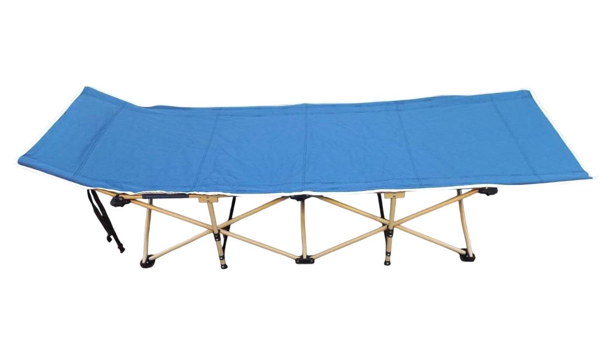 Туристична розкладачка на 10 ніжках до 130 кг з підголівником з чохлом Синій (2610842251) Туристична розкладачка на 10 ніжках до 130 кг з підголівником з чохлом Синій (2610842251)