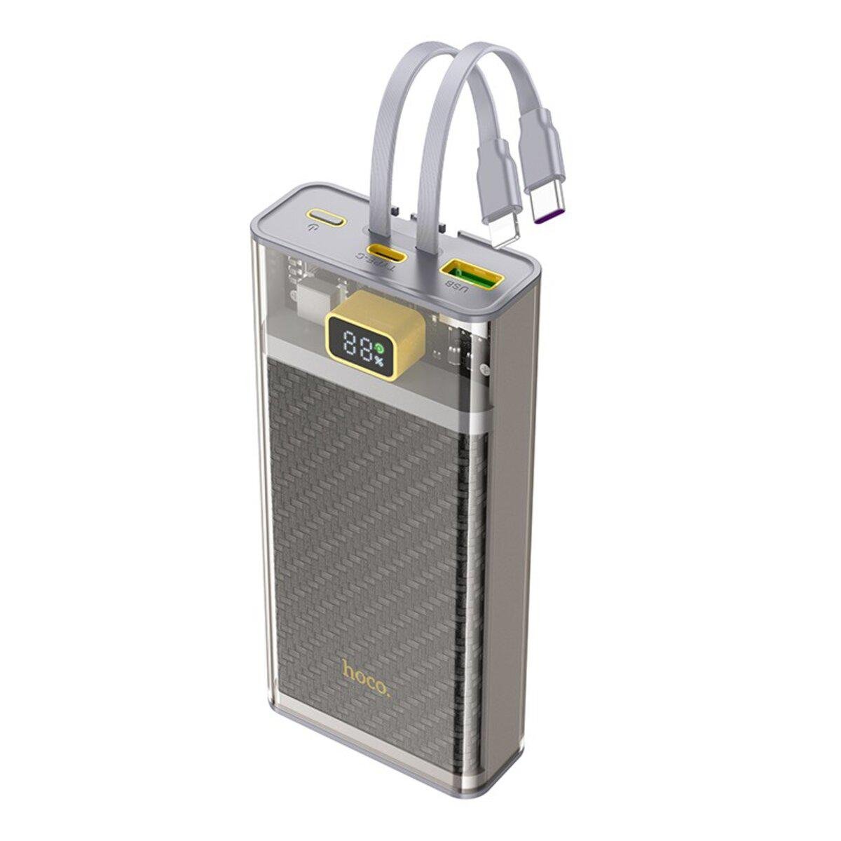 Повербанк Hoco J104A Discovery Edition 20000 mAh со встроенными кабелями Grey (24998183)