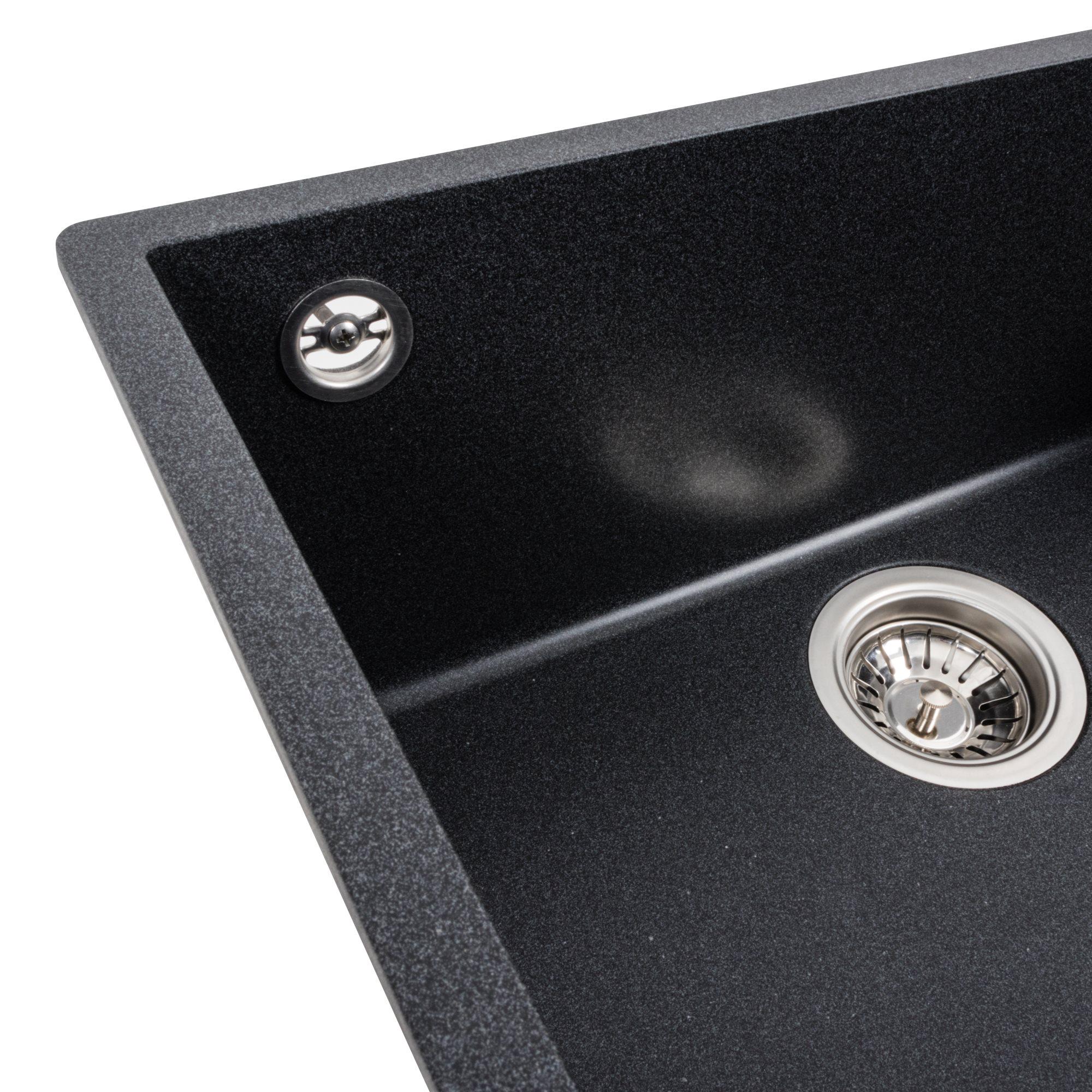 Мийка для кухні гранітна Platinum 5444 OASIS матова Карбон - фото 4 Мийка для кухні гранітна Platinum 5444 OASIS матова Карбон - фото 4