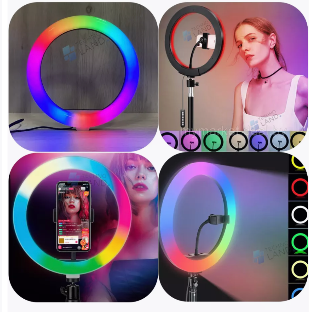 Кольцевая лампа RGB 26 см (22060805) - фото 9 Кольцевая лампа RGB 26 см (22060805) - фото 9