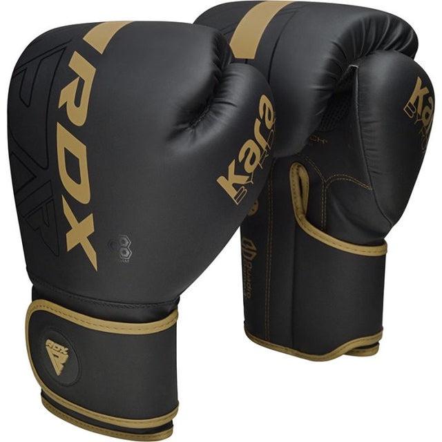 Перчатки боксерские RDX F6 Kara Matte 10 унций капа в комплекте Golden - фото 3