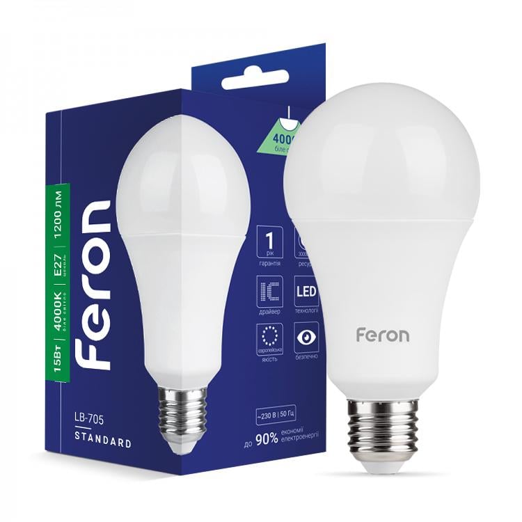 Светодиодная лампа Feron LB-705 15 Вт E27 4000K (15182)