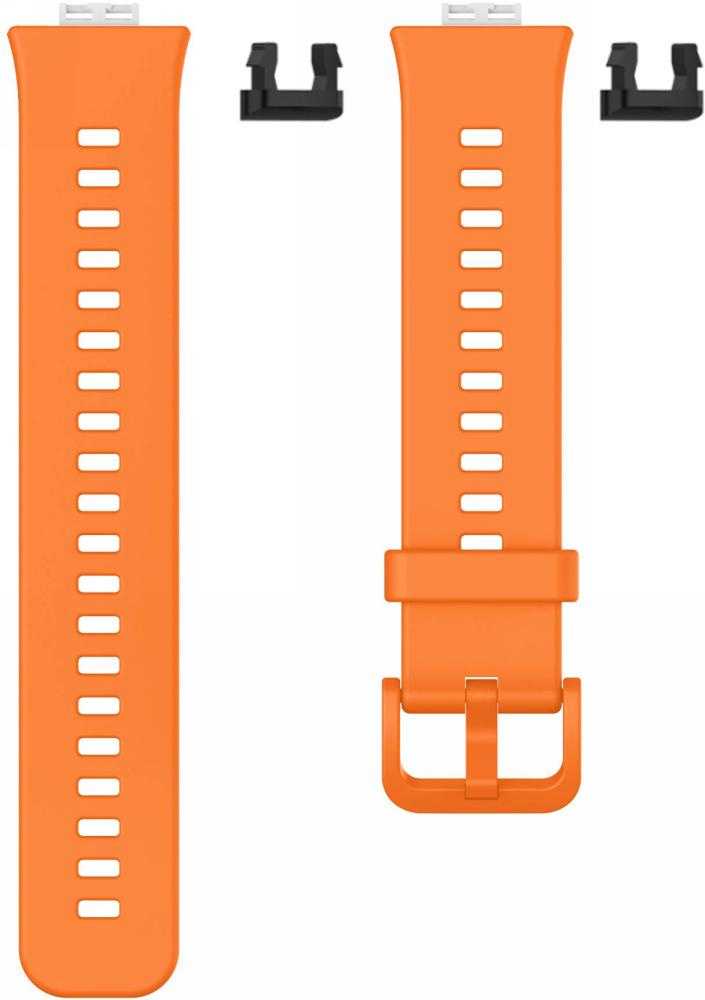 Ремешок силиконовый Jsota для Huawei Watch Fit Orange (18457-2C) - фото 2 Ремешок силиконовый Jsota для Huawei Watch Fit Orange (18457-2C) - фото 2