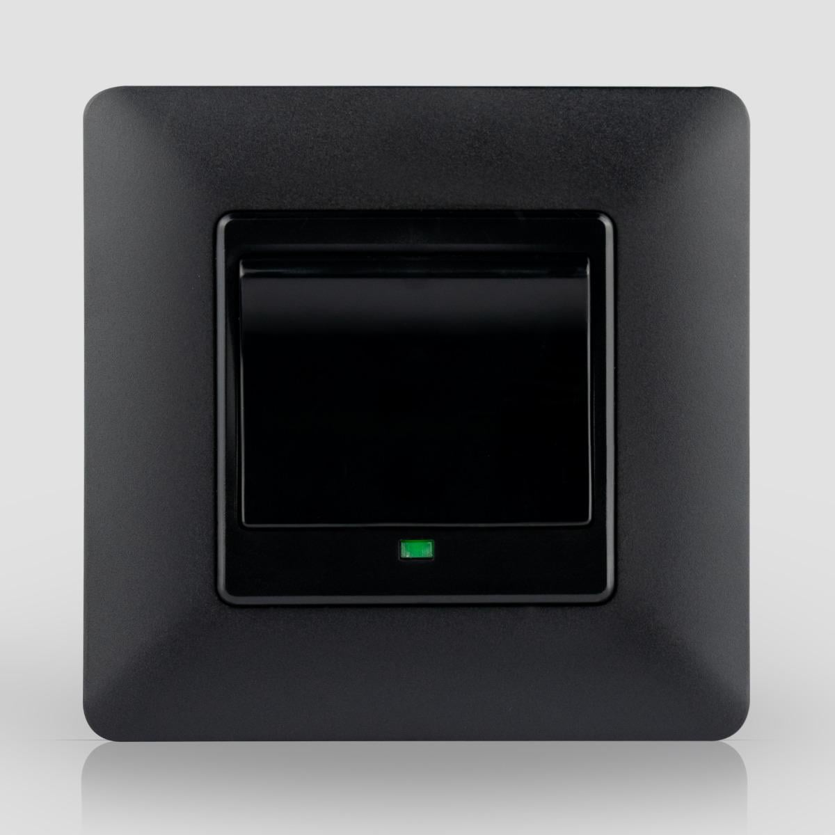 Вимикач Wi-fi Moes Smart Wall module switch 1 клавіша Чорний