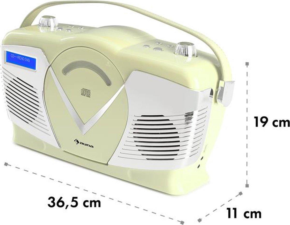 Проигрыватель в стиле ретро Auna RCD-70 DAB радио FM DAB+ CD плеер USB Bluetooth - фото 2 Проигрыватель в стиле ретро Auna RCD-70 DAB радио FM DAB+ CD плеер USB Bluetooth - фото 2