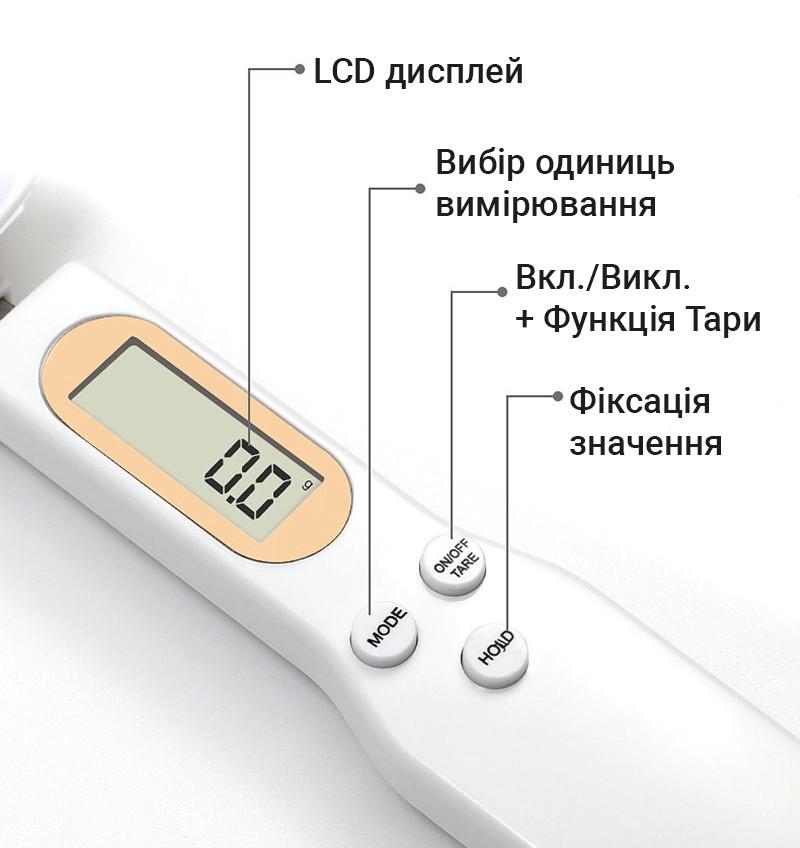 Кухонна мірна ложка-ваги з LCD екраном UChef DSS-01 до 500 г - фото 5