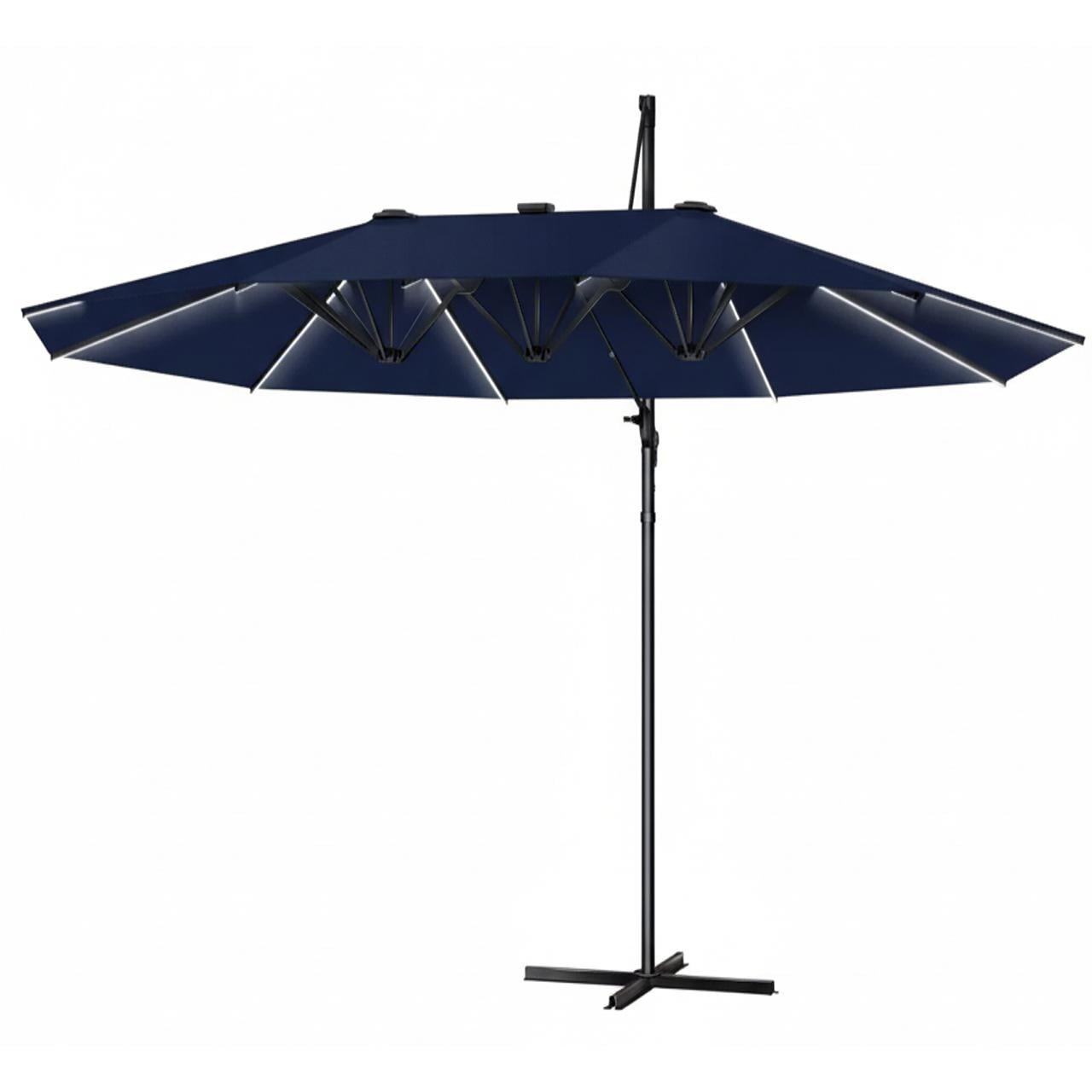 Зонтик садовый KESSER LED 460x270x260 см Синий (4255598323482)