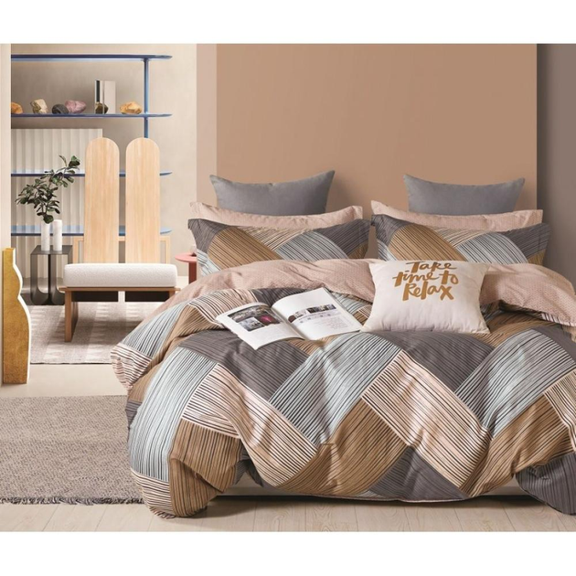 Комплект постельного белья Паркет евро Фланель 240х220 см (F-P1510/E)
