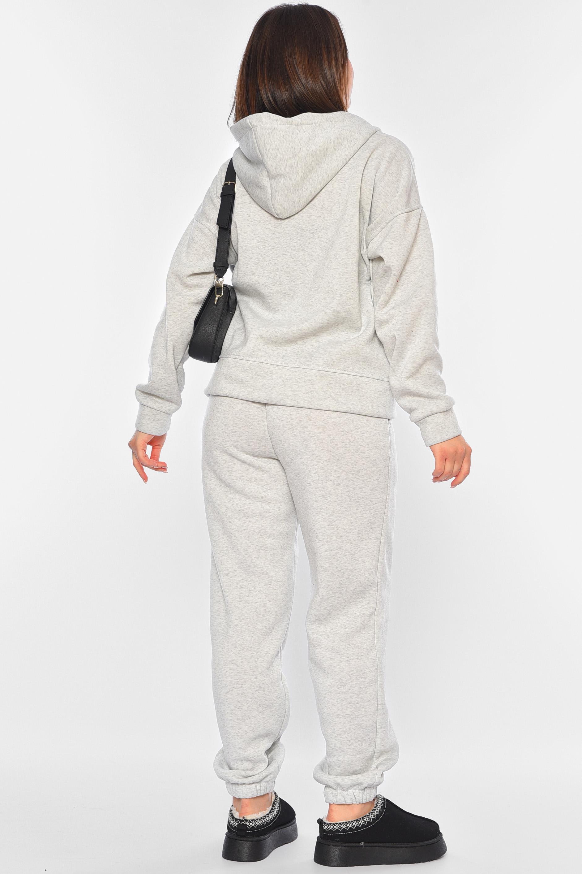 Спортивный костюм женский L-XL Светло-серый (194532) - фото 3