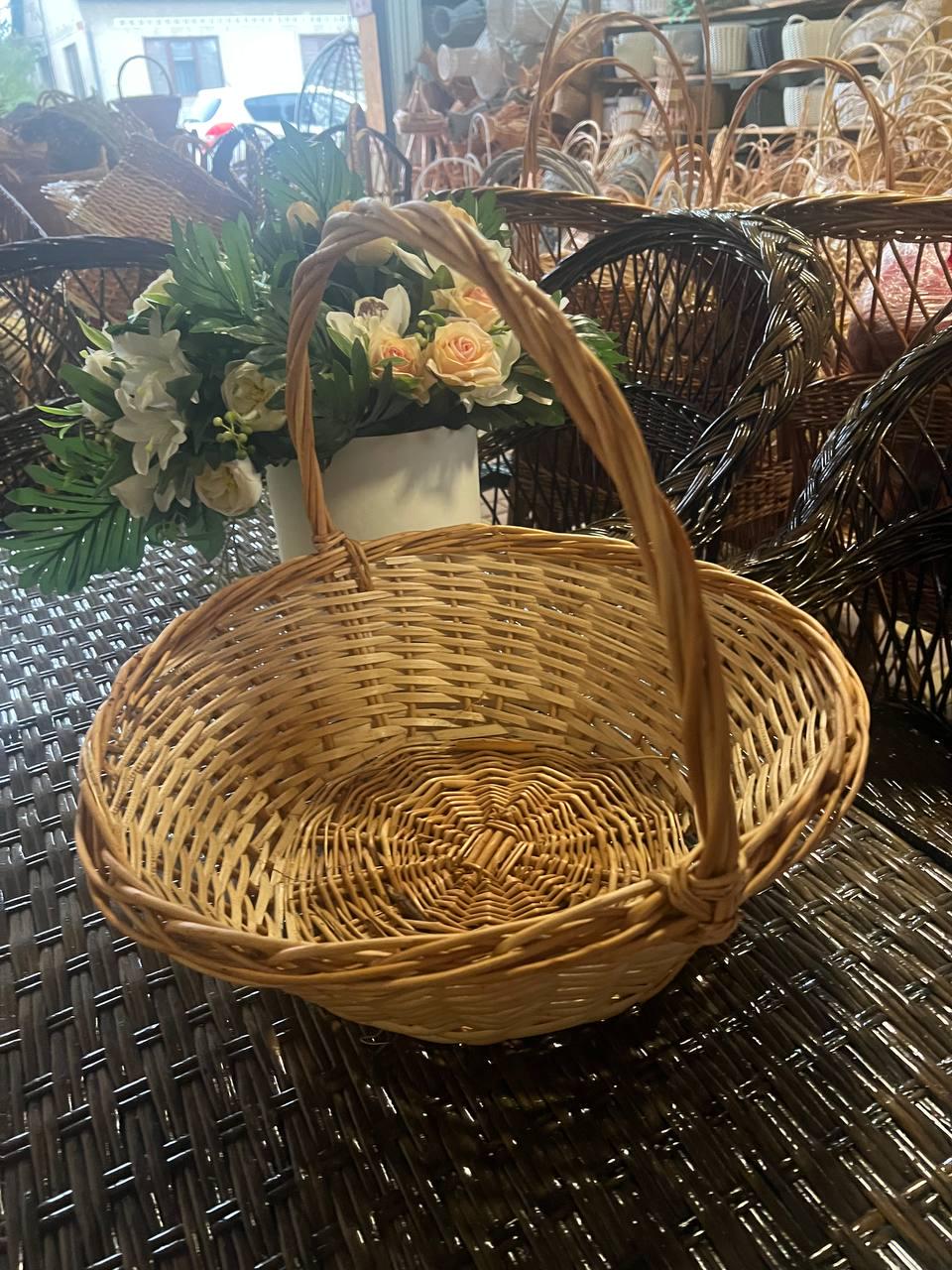 Корзина круглая на корпоративных подарков Сімейний Затишок Коричневый - фото 4 Корзина круглая на корпоративных подарков Сімейний Затишок Коричневый - фото 4