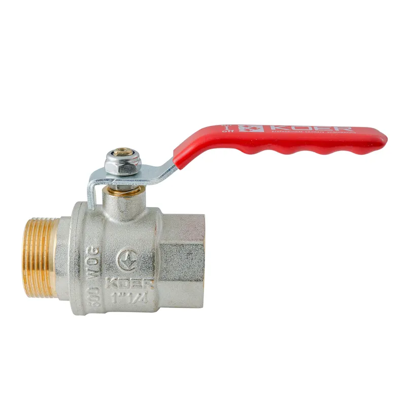 Кран шаровой ГШВ KOER Extreme KE.215-32 1 1/4" FM ручка рычаг красная (KR5753)