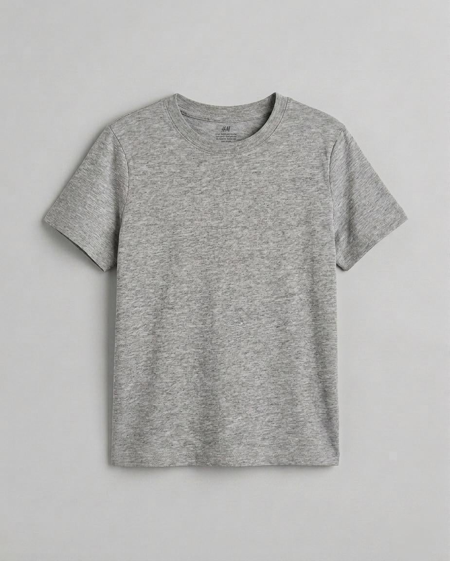 Футболка дитяча для хлопчика H&M 134-140 см Сірий (25072410A4)