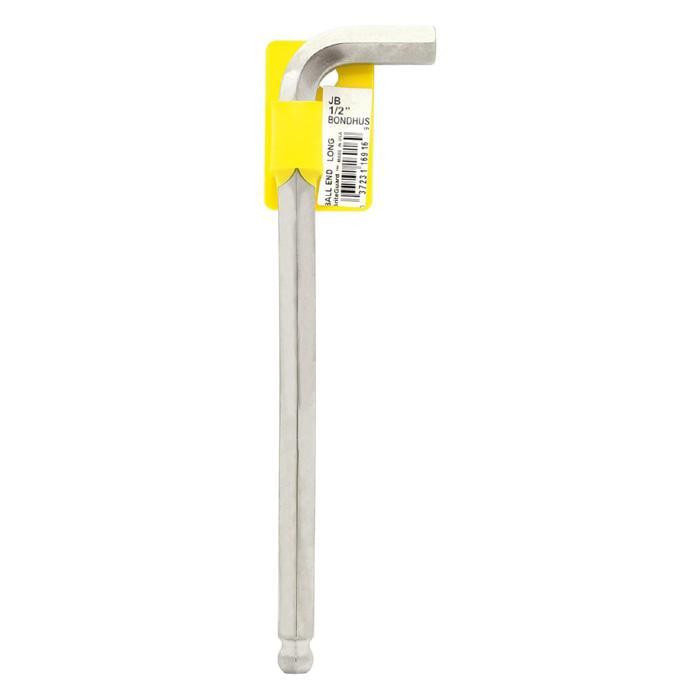 Ключ Bondhus шестигранный 1/2" х 210 мм Г-образный CrV сталь хромированный удлиненный (15108)