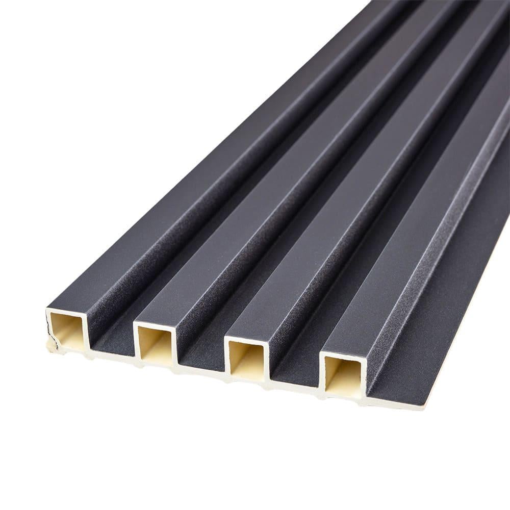 Декоративная стеновая рейка Sticker Wall WPC D 160x3000x23 мм Черный (SW-00001861)
