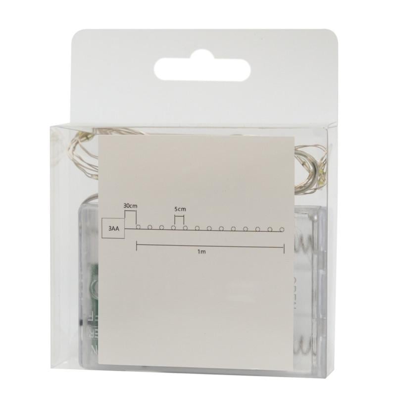 Гирлянда на батарейках 1 м 20LED холодный белый батарейки 3АА IP20 (720544) - фото 3