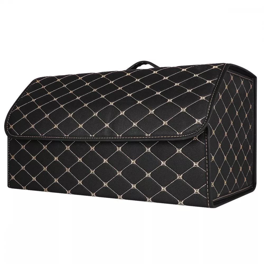 Органайзер в багажник Proove из эко-кожи разборный 54x30x30 см Черный/Бежевый (612343)