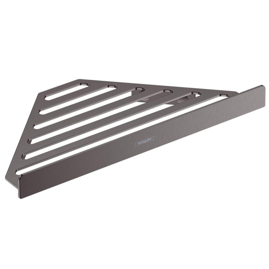 Полка для ванной комнаты угловая Hansgrohe AddStoris 14,8х14,8x30,5 см Brushed Black (41741340)