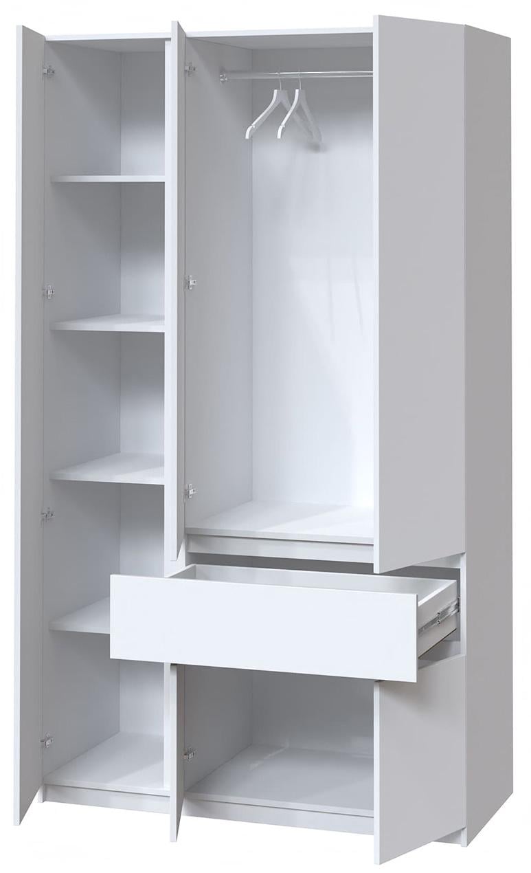 Шафа сучасна Майстер Форм Брайт лівостороння 1221х520х2000 мм Білий (20448) - фото 3 Шафа сучасна Майстер Форм Брайт лівостороння 1221х520х2000 мм Білий (20448) - фото 3