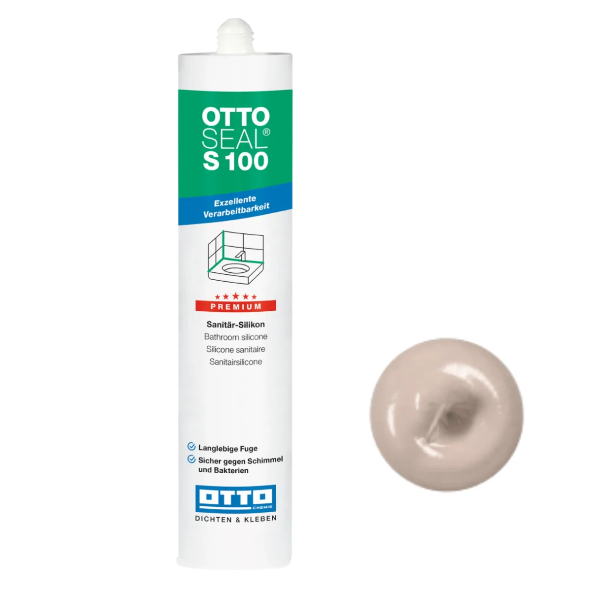 Силіконовий герметик OTTOSEAL S100 300 мл С74 Пастельно-бежевий Starlike Evo 500 (S100C74)