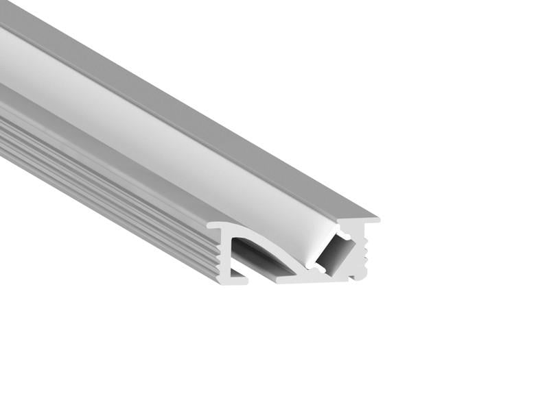 Профиль алюминиевый анодированный LEDUA АЛ-34 + рассеиватель для LED ленты врезной 1 м (4278)