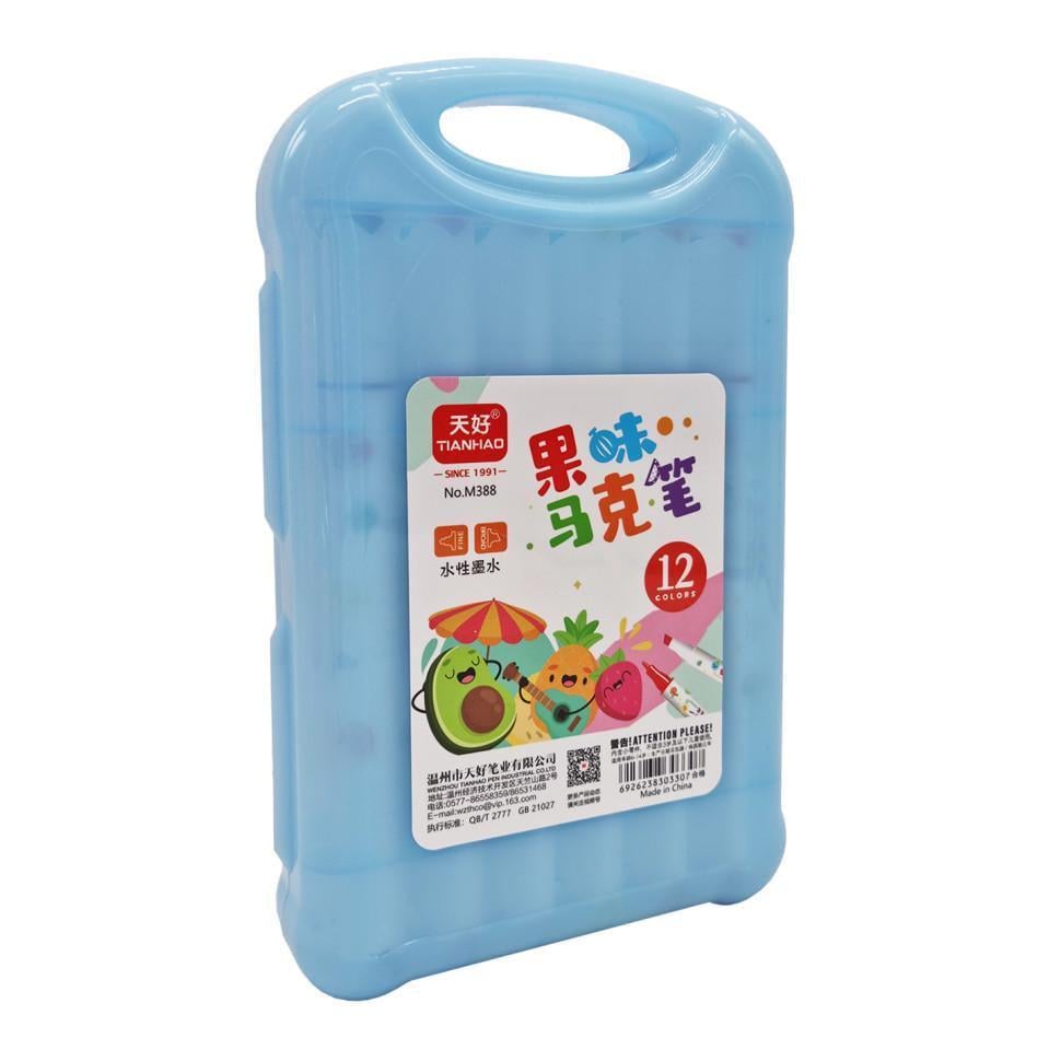 Набір фломастерів M388-12 12 кольорів ароматизовані Синій (RLT33323s44116)