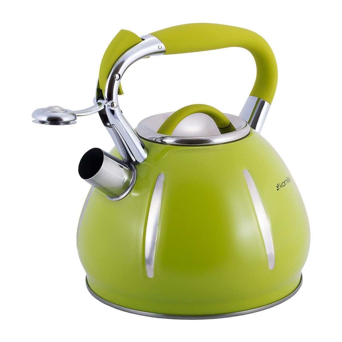 Чайник із свистком Kamille KM-0691А із нержавіючої сталі 3 л Зелений (150-84-0691А) - фото 5 Чайник із свистком Kamille KM-0691А із нержавіючої сталі 3 л Зелений (150-84-0691А) - фото 5