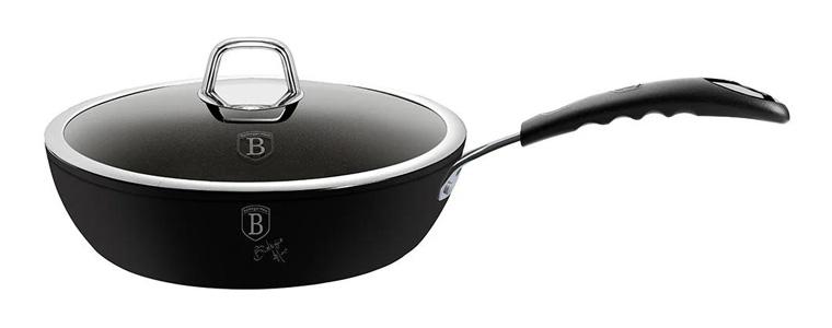 Сковорода-сотейник Berlinger Haus Black Professional Line Ø 24 см с титановым покрытием с крышкой (BH-6119)
