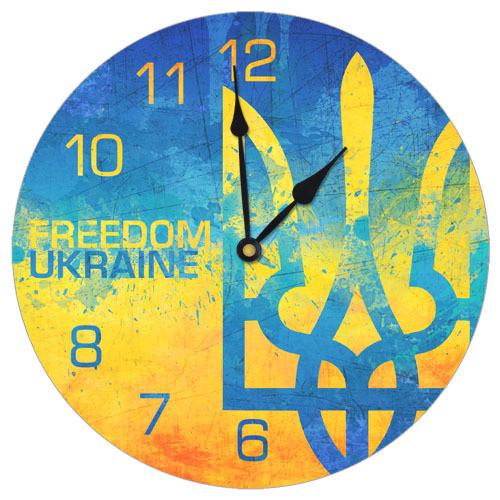 Часы настенные круглые Presentville Герб Украины 36 см (CHR K UKR036)