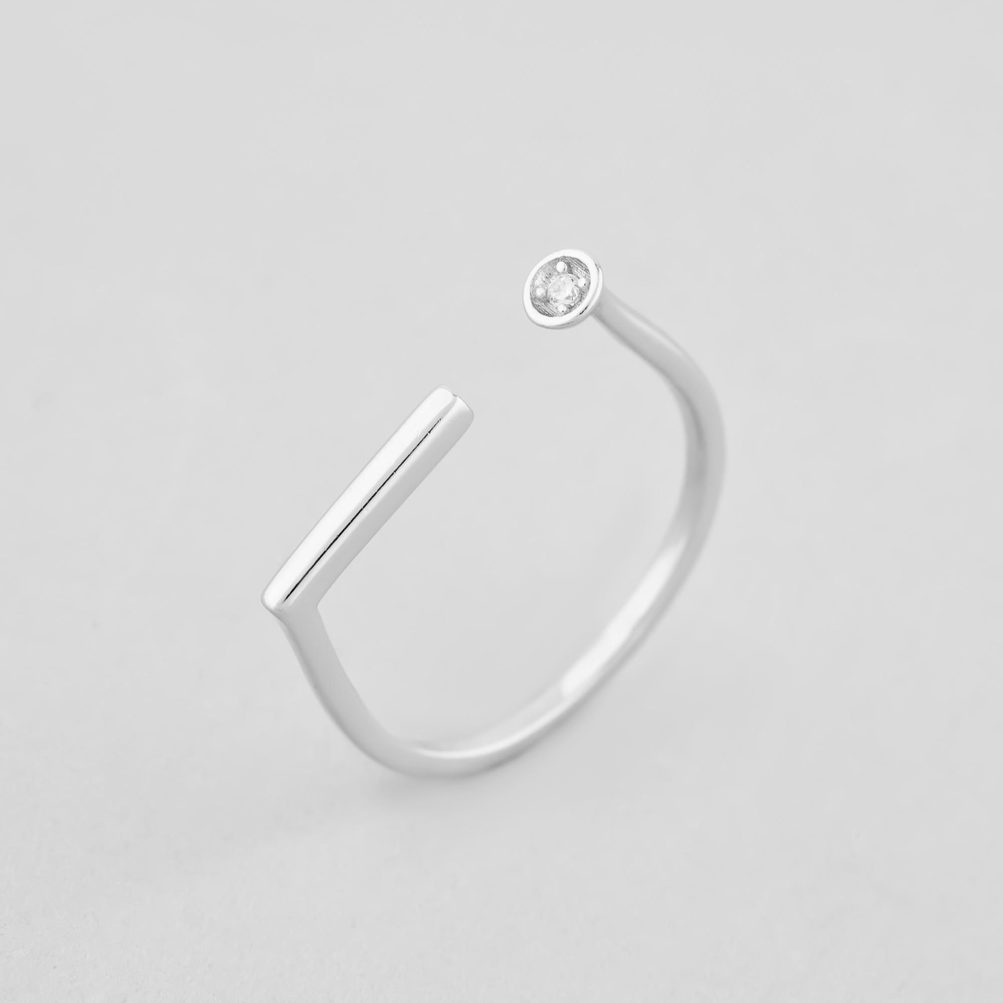 Серебряное кольцо Minimal Креатив (510436б)