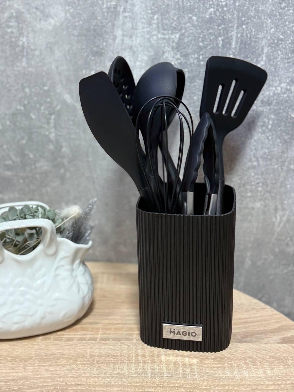 Набор кухонных принадлежностей Magio MG-1130 8 предметов Черный (MG-1130)