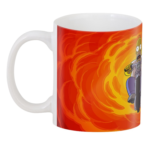 Чашка Гомер Симпсон на мотоцикле