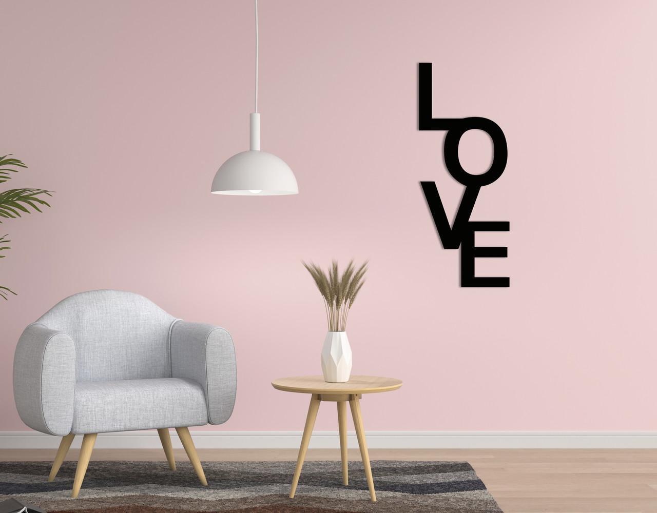 Декоративное панно на стену Upwood Decor Love 40х16,1 см Black (1574469796)