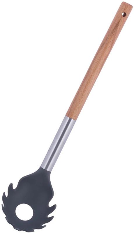 Ложка для спагеті Kamille Chantal 31 см нейлонова з дерев'яною ручкою (KM-8853) - фото 2