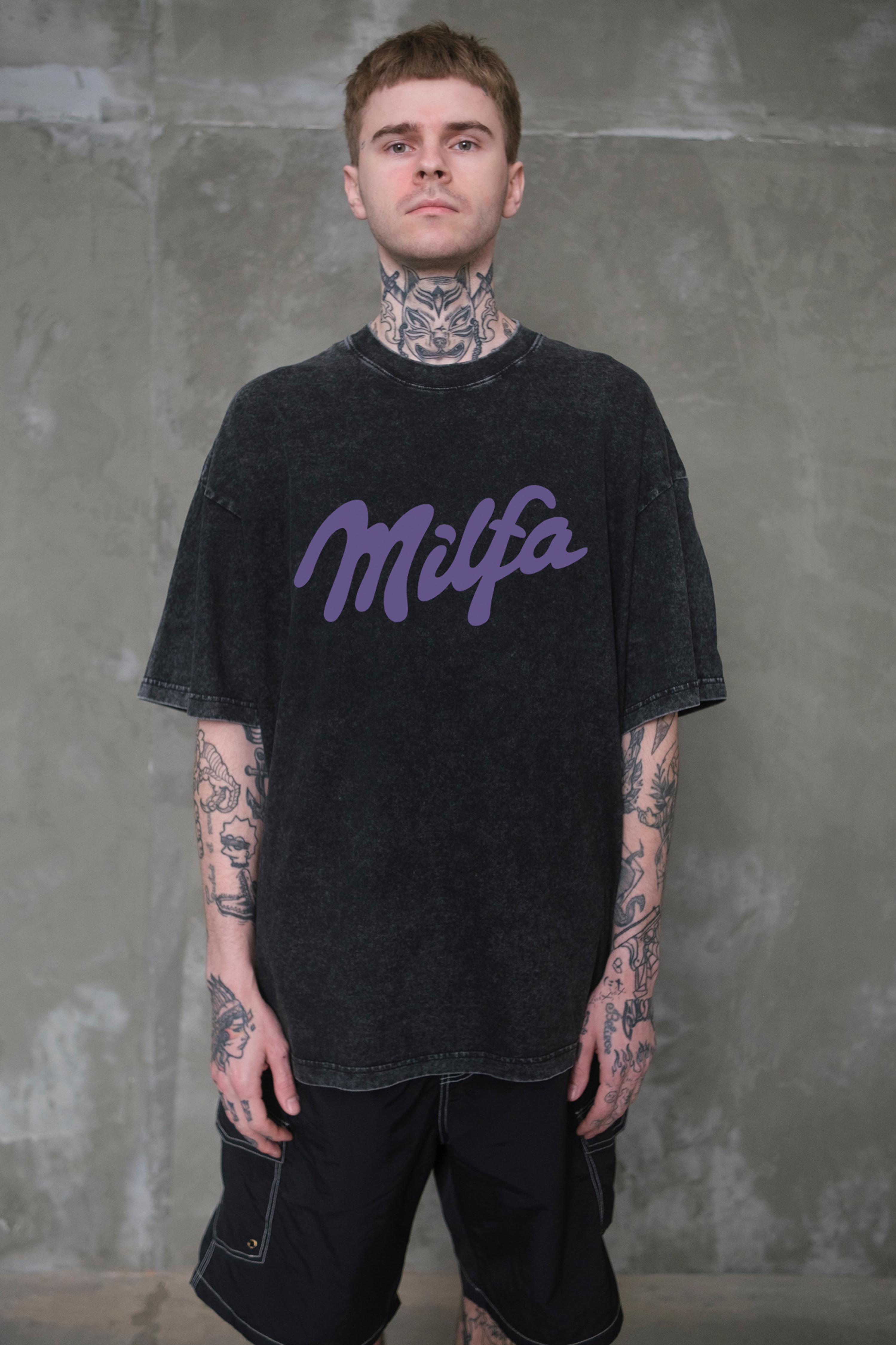 Футболка оверсайз Without Washed Milfa L/XL Black (L/XL8056354 8056355)