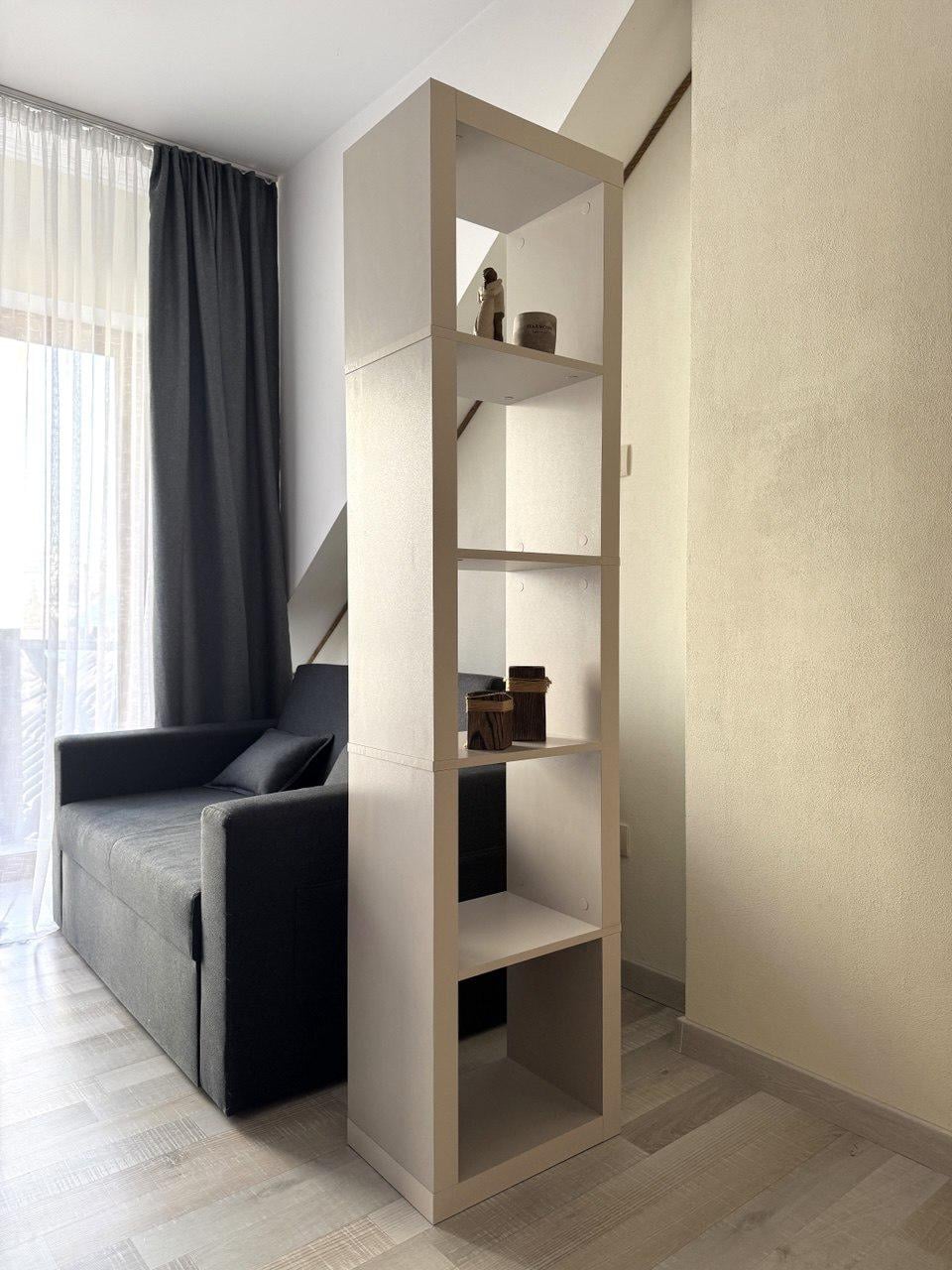 Стелаж для книг двосторонній Inteo Мікс 1х5 1854х438х290 мм 50 мм Кашемір